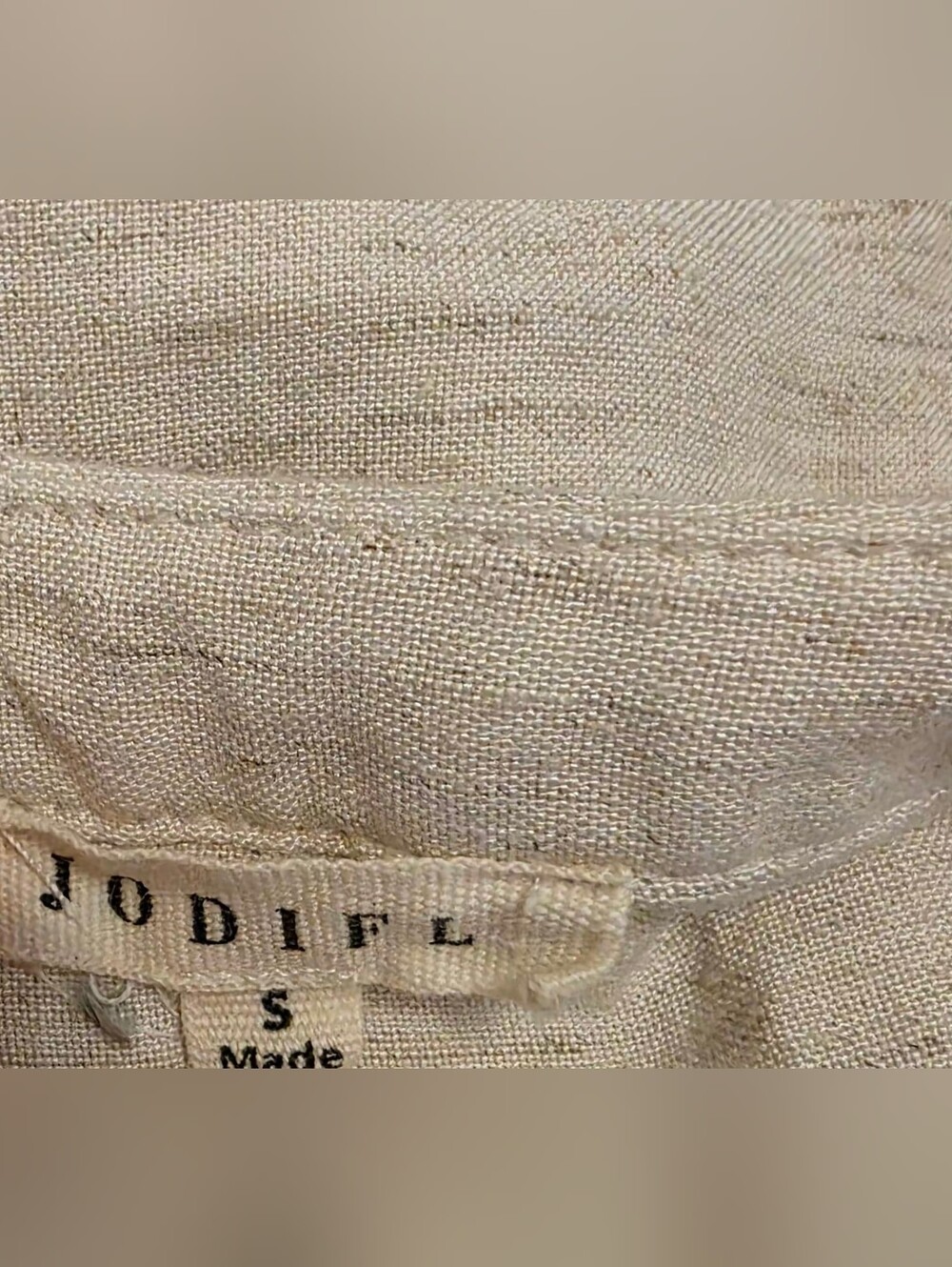 Jodifl Raw hem Fringe ruffle Top Crafted In A Neutral Beige Or Cream Tone. - Picture 4 of 6